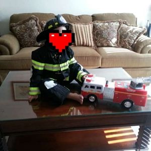 Adorable boys firefighter costume